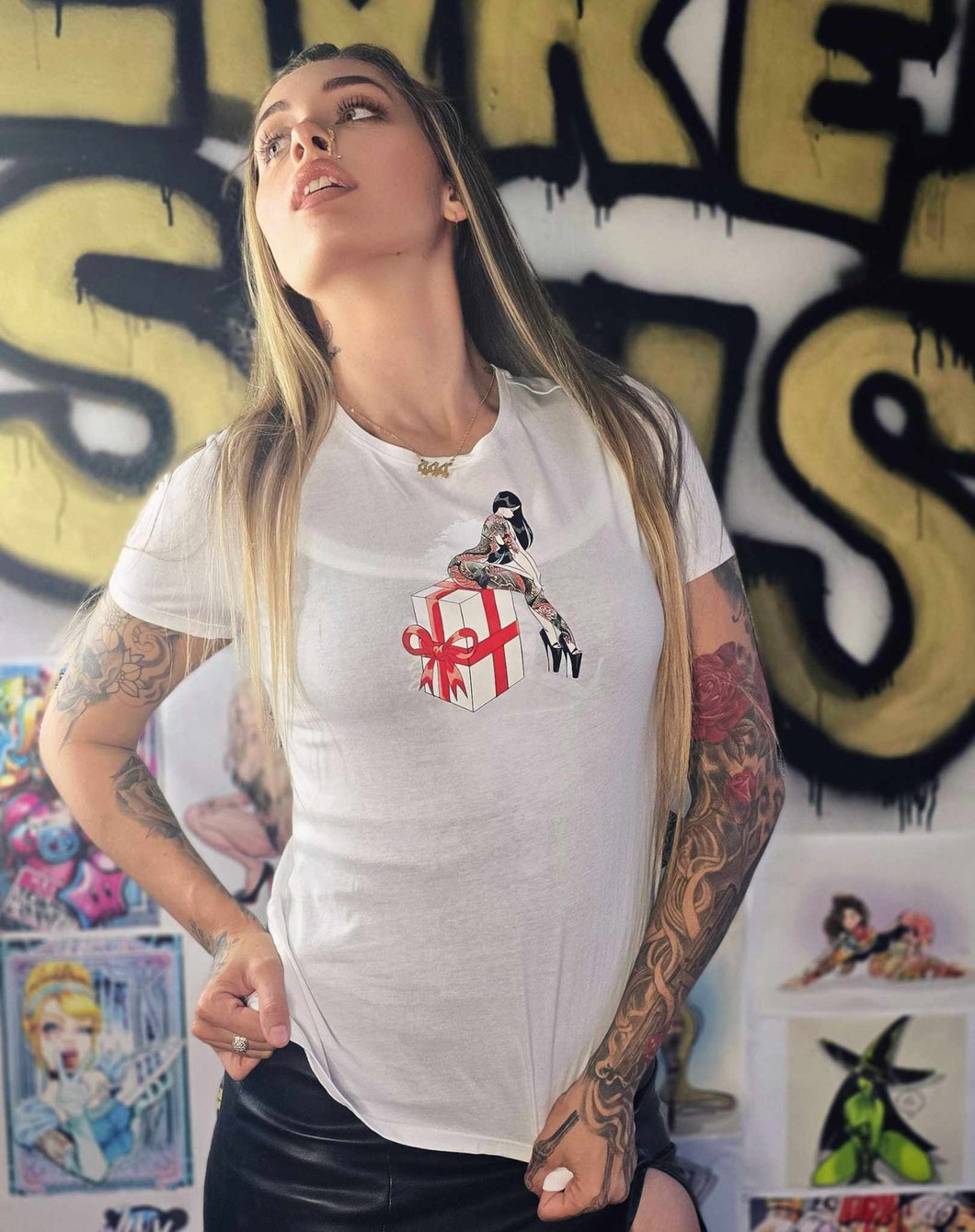 Present Women's White Tee - White