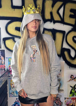 Load image into Gallery viewer, Graffi Girl Hooded Sweat Shirt - Unisex - Gray
